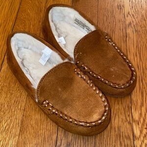 J.Crew Crewcuts Tan Faux Fur Slippers Size 13